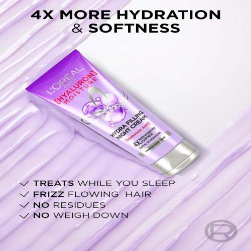 LOreal Paris Hyaluron Moisture Leave-in Night Cream with Hyaluronic Acid - 180 ml