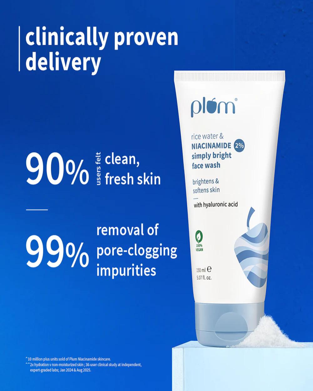 2% Niacinamide &amp; Rice Water Face Wash For Clear &amp; Bright Skin
