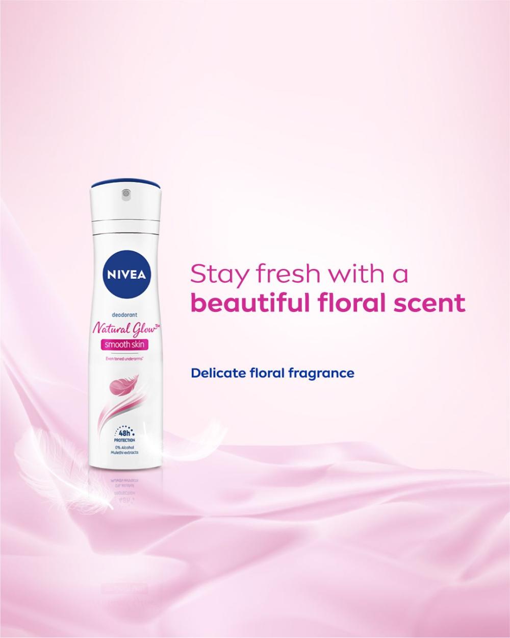 NIVEA Natural Glow Smooth Skin Deodorant Spray